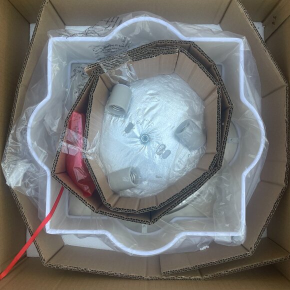 Park Harbor Javins 3 Light 15-3/8" Wide Flush Mount Drum Ceiling Fixture H 4.6in - Picture 6 of 8